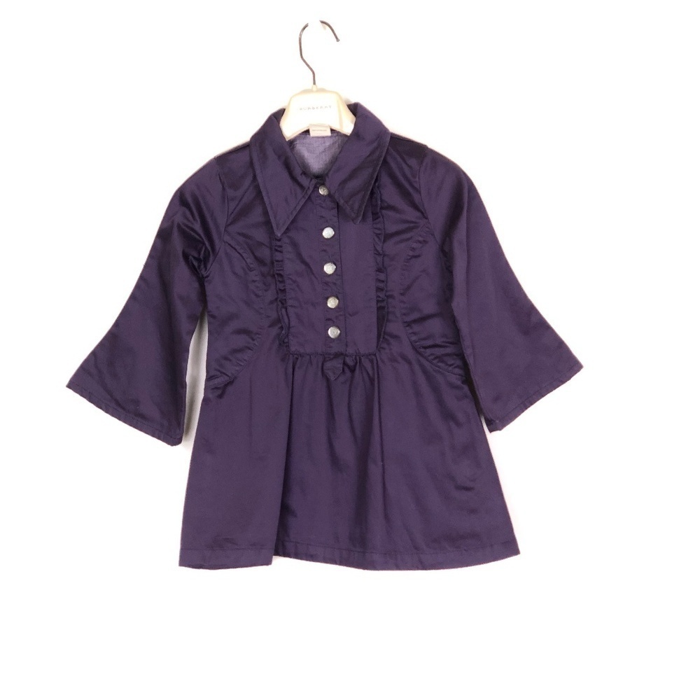 Jottum Bell Sleeve Designer Dress Purple Girls 4T
